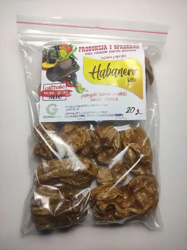 Papryka Habanero Żółte suszone